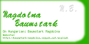 magdolna baumstark business card